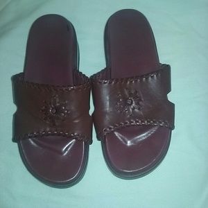 J. JILL Leather (Brazil) Cognac Sandals Sz 9